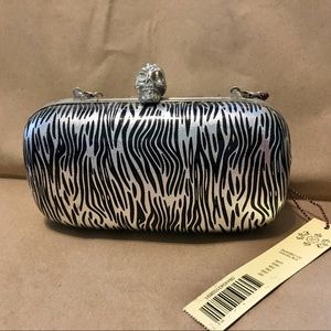 Skull / Zebra Stripe Clutch